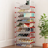 9 Layers Shoe Rack with handrail Galvanized steel pipe shoe cabinet shoe organizer removable shoe storage for home furniture