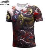 TUNSECHY fashion Brand Digital printing T-shirt Summer men short sleeve T-shirt Wholesale and retail Free transportation