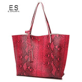 Fashion Casual Shoulder Bags For Women 2018 PU Leather Tote Bag With Tassel Large Capacity Soft Hasp Single Shoulder Woman Bag