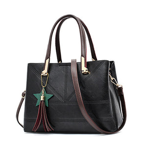 Fashion 2018 PU Leather Shoulder Bag Ladies Autumn Handbags Famous Brands Women Black Saffiano Tote Bag New Casual Women Bag