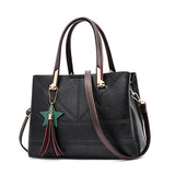 Fashion 2018 PU Leather Shoulder Bag Ladies Autumn Handbags Famous Brands Women Black Saffiano Tote Bag New Casual Women Bag