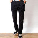 HEE GRAND Men Casual Pants 2018 New 100% Cotton Material Multi-Pockets Design Four Seasons Loose Style Cargo Pants MKX1364