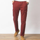 HEE GRAND Men Casual Pants 2018 New 100% Cotton Material Multi-Pockets Design Four Seasons Loose Style Cargo Pants MKX1364