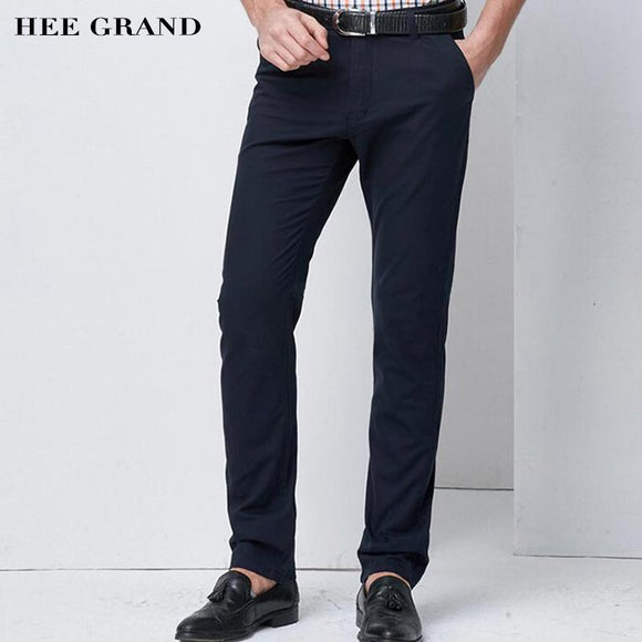 HEE GRAND Men Full Length Thin Casual Pants 2018 New Arrival Straight Basic Style Summer Breathable Slim Fitted Trousers MKX1307