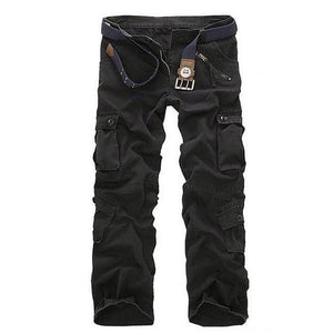 HEE GRAND Men Cargo Pants 2018 New Typical Loose Style 100% Cotton Material Multi-pockets Design Mid-waist Male Trousers MKX1347