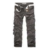 HEE GRAND Men Cargo Pants 2018 New Typical Loose Style 100% Cotton Material Multi-pockets Design Mid-waist Male Trousers MKX1347