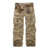 HEE GRAND Men Cargo Pants 2018 New Typical Loose Style 100% Cotton Material Multi-pockets Design Mid-waist Male Trousers MKX1347