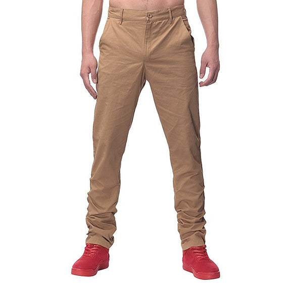 2018 Fashion Mens pants Straight Cargo Pants chinos Men Casual Slim Fit Autumn Spring Long Suit Pants business style Trousers