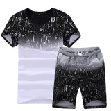 Uniqstore Mens Clothing Set Summer Beach Vacation Tracksuit Set Casual Solid Men Shorts Sets Top Short-Sleeved Shirt +Shorts 4XL