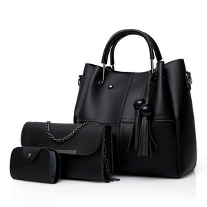 2018 Fashion Crossbody Bags For Women Leather Handbags Shoulder Bag Female Soft Chain Bag Women Messenger Bags High quality Set