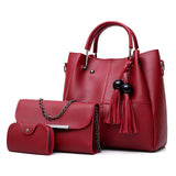 2018 Fashion Crossbody Bags For Women Leather Handbags Shoulder Bag Female Soft Chain Bag Women Messenger Bags High quality Set