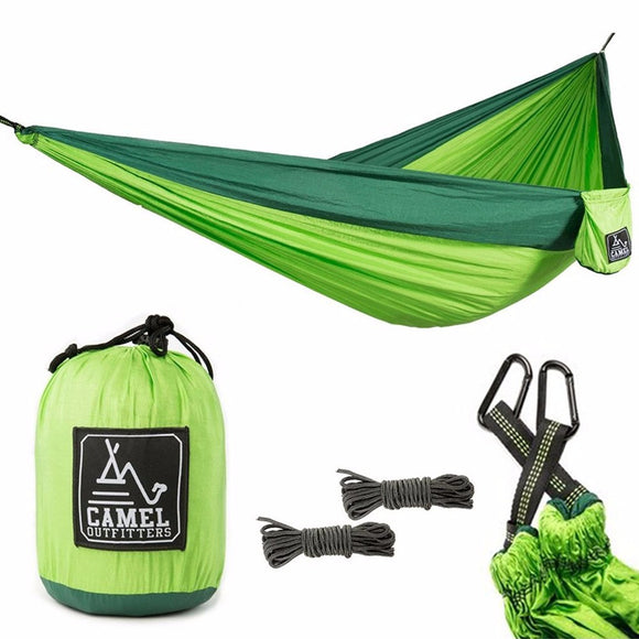 Backpacking Hiking Outdoors or Travel Lightweight Portable with Max 1000 lbs Capacity XL Double Nylon Parachute Camping Hammock
