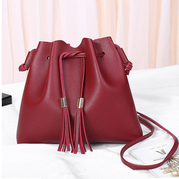 Molave Shoulder Bag new high quality Leather Fashion Tassels Crossbody Phone Coin Bag Bucket shoulder bag women FEB28