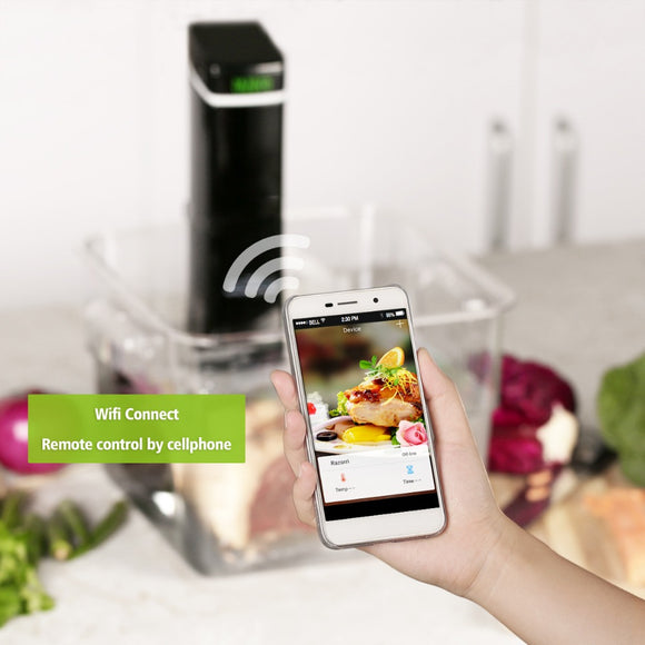 Razorri RZ-09 Slow Cooker Sous Vide Precision Stick Cooking Machine Immersion Circulator Wi-Fi Function App setting LCD Display