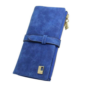 Women Wallets fashion trends pumping frosted multi-card pu leather two fold wallet lady Ms. Long purse card
