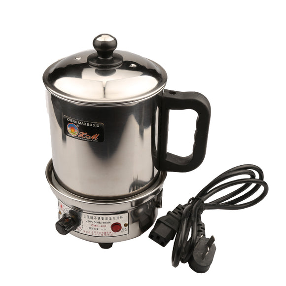 1.2L 400W  220V all Stainless steel detachable portable electric cup 12CM diameter cleaning convenient