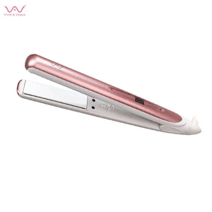 VAV Hair Straightener Tourmaline Ceramic Flat Iron Electric Professional Straightening Irons PTC Heater Rosegold  Dual Voltage